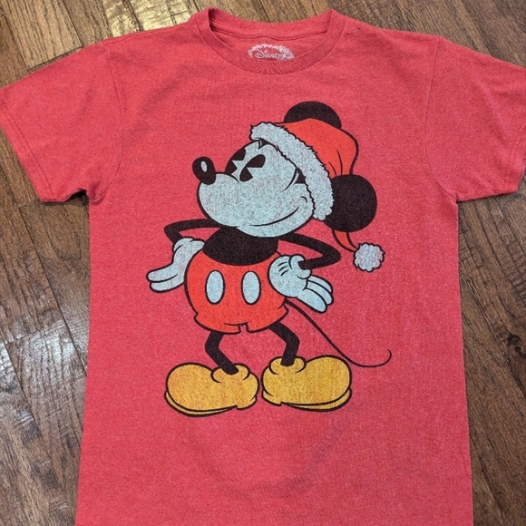 Disney Mickey Mouse Christmas Woman's Shirt Size S - Picture 1 of 10